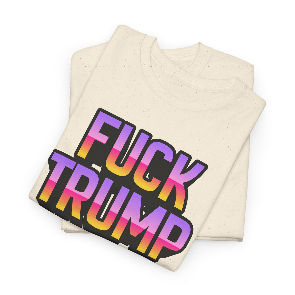 Anti TRUMP Rainbow Graphic Unisex Cotton T-Shirt