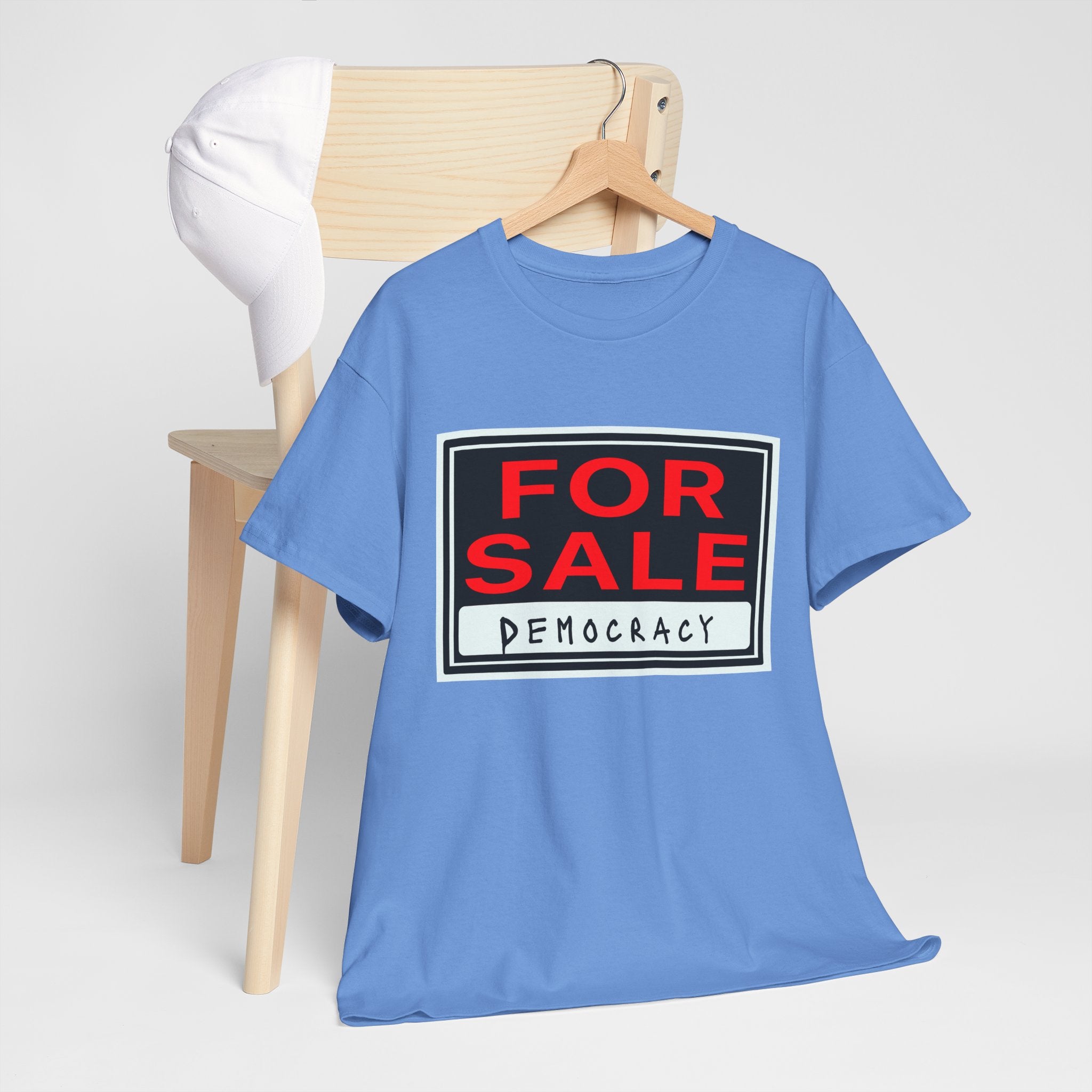 Democracy For Sale Graphic Tee — Funny Political Statement T-Shirt