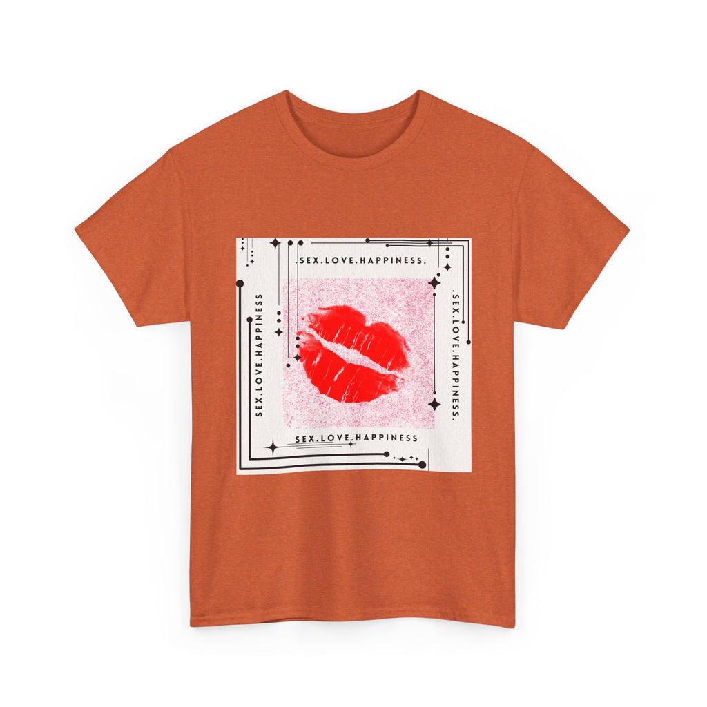 Kiss Lips Graphic Tee — Flirty Trendy Lip Print T-Shirt.