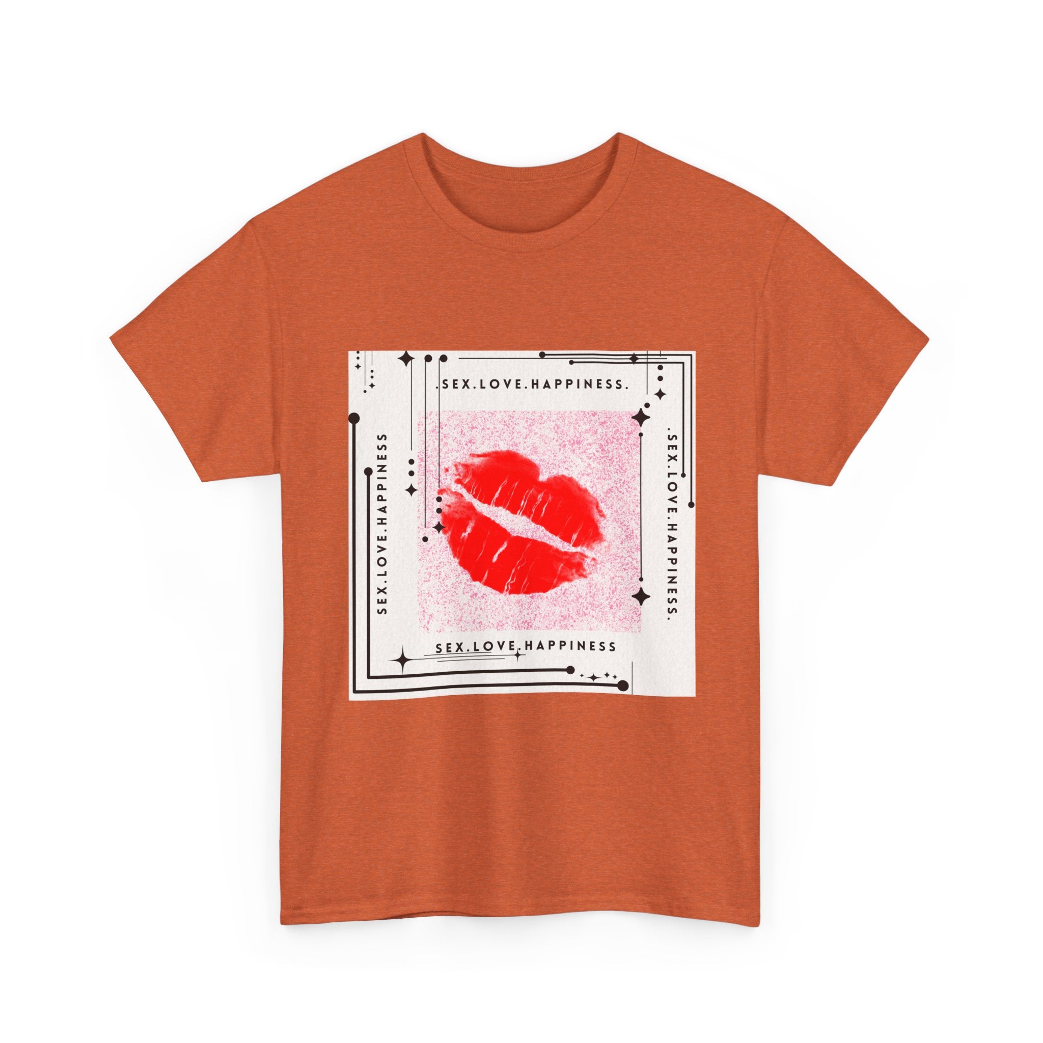 Kiss Lips Graphic Tee — Flirty Trendy Lip Print T-Shirt.