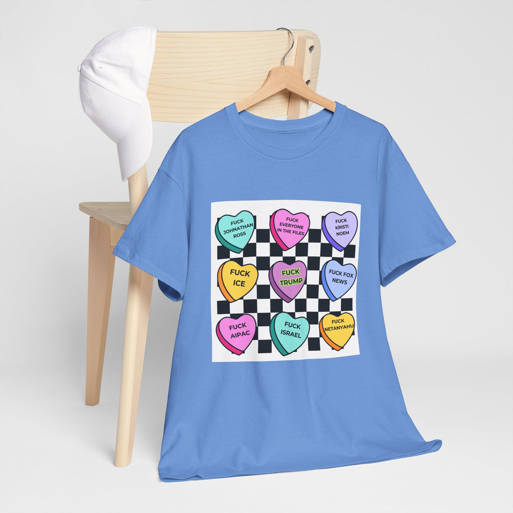 Political Conversation Hearts T-Shirt Social Justice Candy Heart Tee