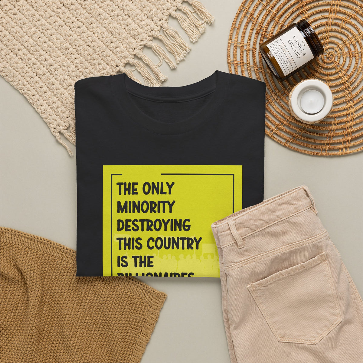 'The Only Minority Destroying This Country Is The Billionaires' Political Statement Unisex Cotton T-Shirt