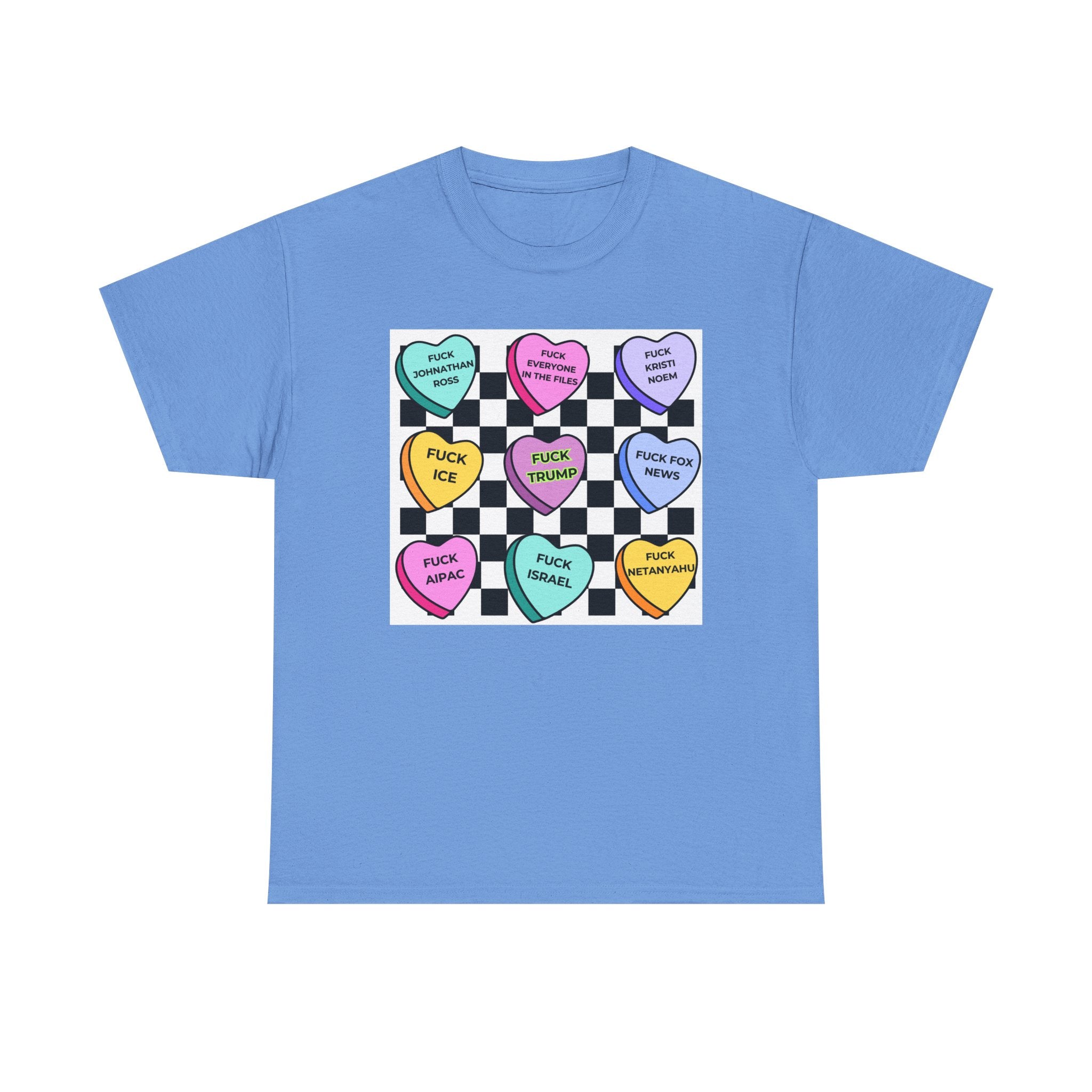 Political Conversation Heart Checkerboard Unisex CottonT-Shirt