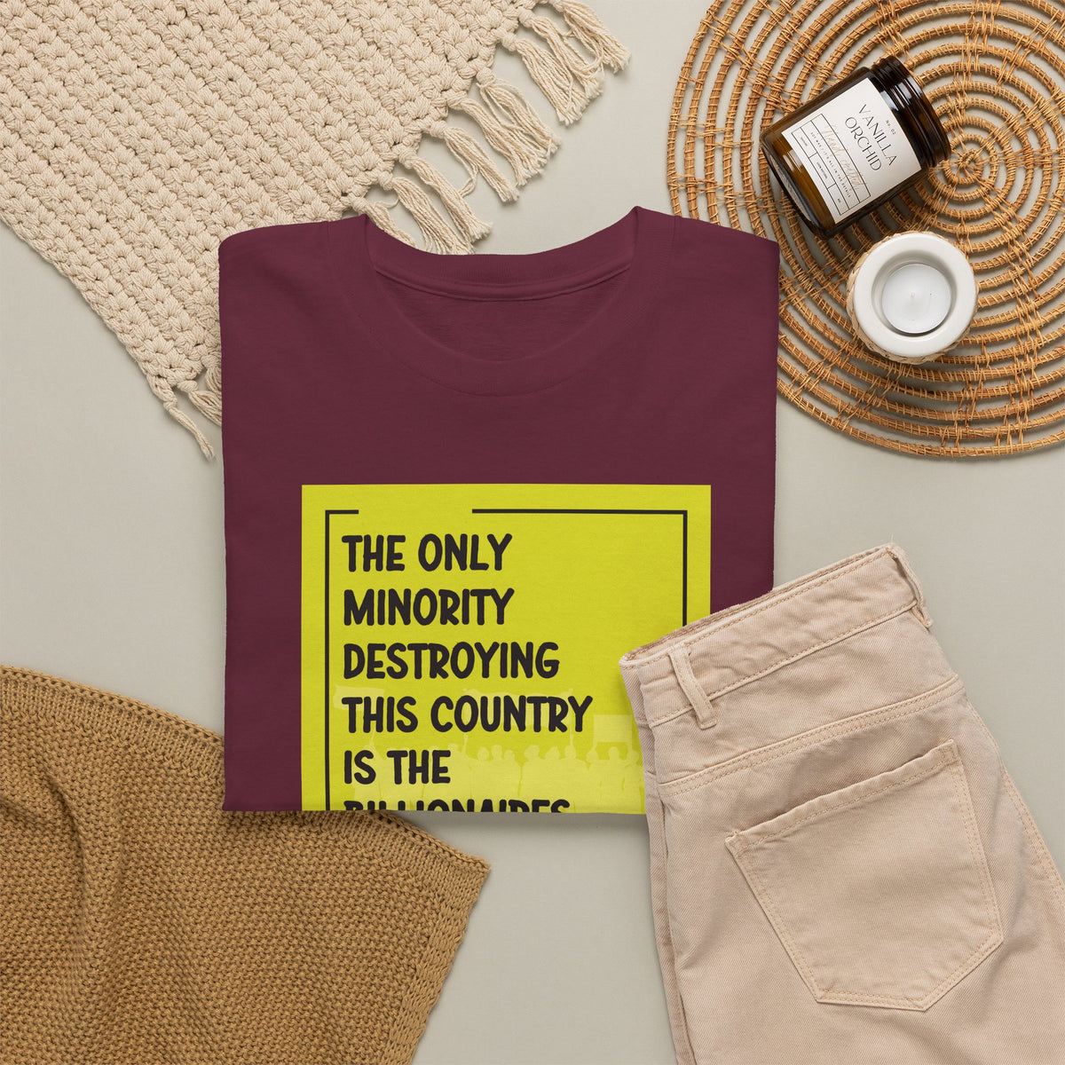 'The Only Minority Destroying This Country Is The Billionaires' Political Statement Unisex Cotton T-Shirt