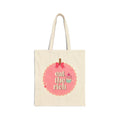 Eat the Rich Coquette Pink Pastry Cupcake Cotton Canvas Tote Bag