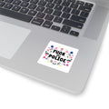 Boho Feminine 'Fuck The Police' Floral Protest Sticker Square Sticker.