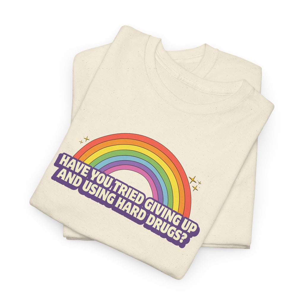 Emo Humor Retro Rainbow Unisex Cotton T-Shirt
