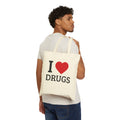 I  DRUGS Novelty Cotton Canvas Tote Bag