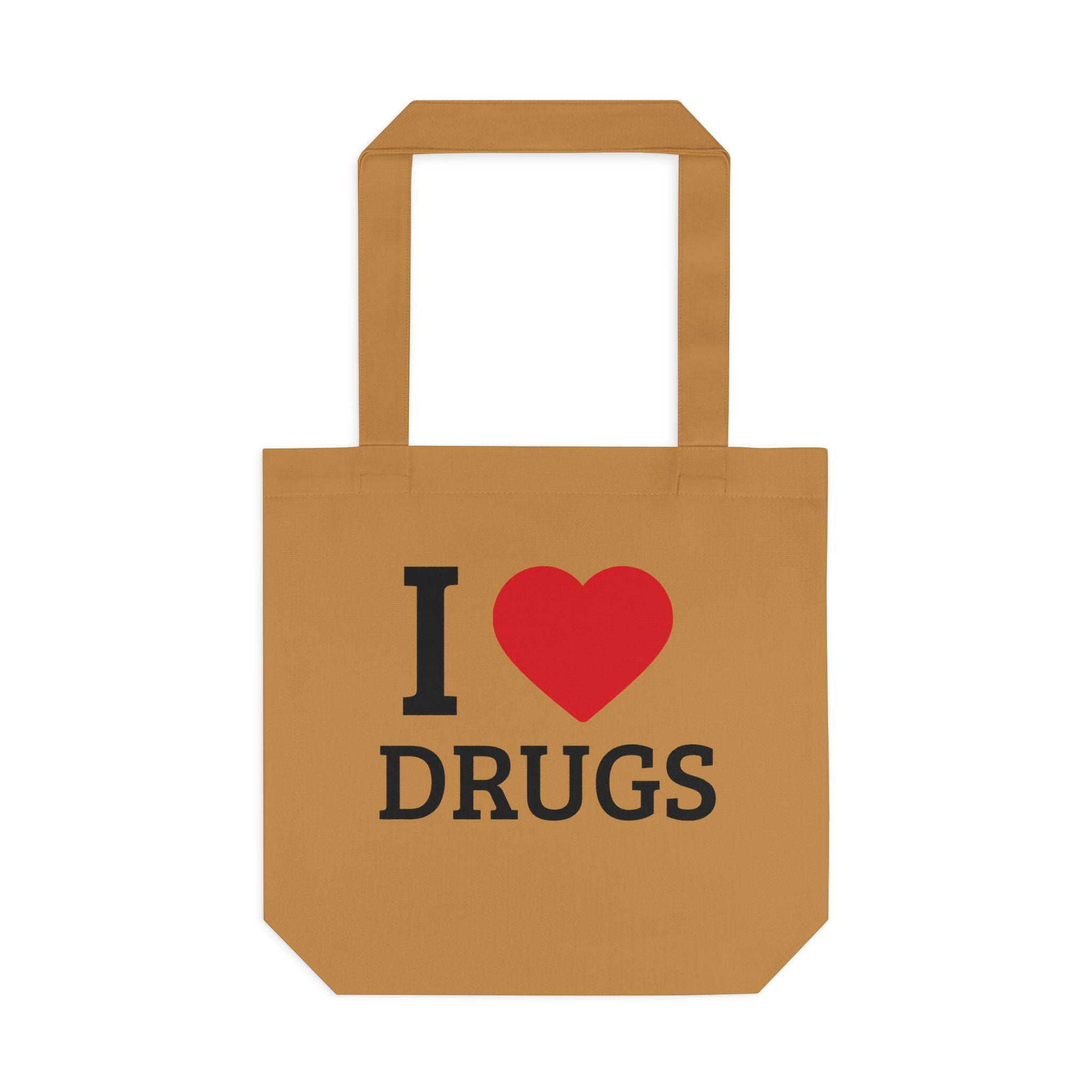 'I HEART DRUGS' Cotton Canvas Tote Bag