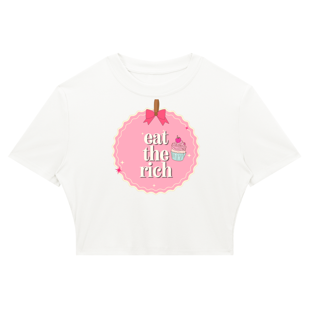 Women's Slim Ribbed Crop T-Shirt
